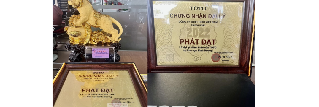 Chứng nhận Đại lý của Toto 2022