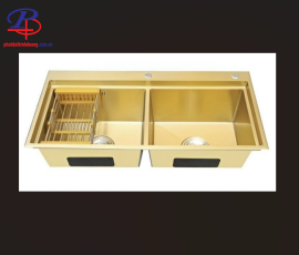 Chậu Chén Inox LI-10050D GOLD (Thiết bị vệ sinh giá rẻ tại Bình Dương)