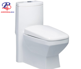 Bồn Cầu CAESAR CD1347 1 Khối Nắp Êm (Thiết bị vệ sinh chất lượng tại Bình Dương)