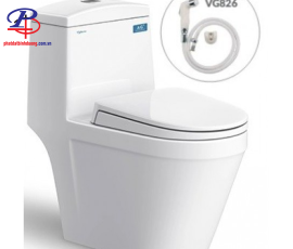 Bồn Cầu Viglacera V35M Xả Xoáy Nắp Êm V86 + Vòi Xịt VG826 (Liên Hệ Hotline để được báo giá tốt nhất)