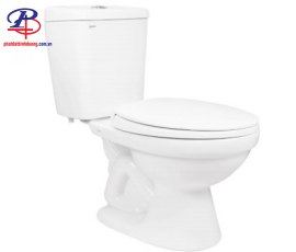 Bồn Cầu Viglacera VT34 2 Khối Nắp Êm (Thiết bị vệ sinh chính hãng tại Bình Dương)