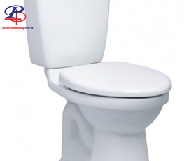 Bồn Cầu CAESAR CD1325 Thùng T1225 2 Nhấn Nắp Thường (Thiết bị vệ sinh uy tín tại Bình Dương)