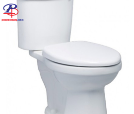 Bồn Cầu CAESAR CD1338 Thùng T1238 2 Nhấn Nắp Thường (Thiết bị vệ sinh uy tín tại Bình Dương)