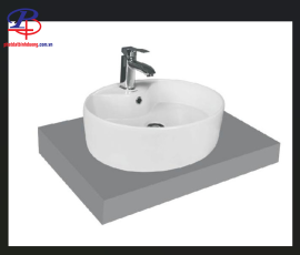 Chậu Rửa Mặt Lavabo Viglacera CD19 Đặt Bàn Tròn (Thiết bị vệ sinh chất lượng tại Bình Dương)