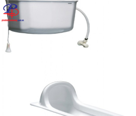 Bồn Cầu Xổm CAESAR CS1280 Thùng T1110 Treo Tường (Thiết bị vệ sinh chất lượng tại Bình Dương)