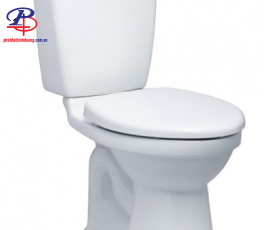 Bồn Cầu CAESAR CT1325 Thùng T1125 1 Nhấn Nắp Thường (Thiết bị vệ sinh giá rẻ tại Bình Dương)