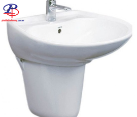 Chậu Lavabo TOTO LHT300CR Treo Tường Chân Ngắn (Thiết bị vệ sinh giá rẻ tại Bình Dương)