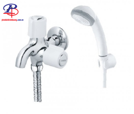Vòi Sen Tắm Lạnh CAESAR S038CP Dây Nhựa Tay 1 Chế Độ