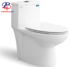 Bồn Cầu Viglacera V819 Nắp V39 1 Khối Xả Xoáy Tặng Vòi Xịt VG826 (Thiết bị vệ sinh chính hãng tại Bình Dương)