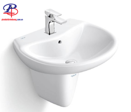 Chậu Rửa Lavabo Viglacera VI5 Chân Treo (Thiết bị vệ sinh chính hãng tại Bình Dương)