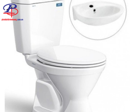 Bồn Cầu Viglacera VI66 2 Khối Nắp êm
