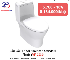 Bồn Cầu American Standard VF-2530 Flexio 1 Khối