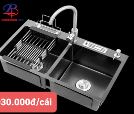Chậu chén Inox 304 (82x45) - không kèm vòi & Bình xà bông
