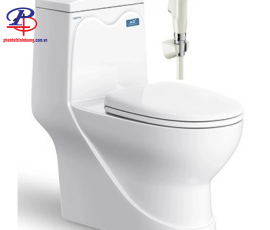 Bồn Cầu Viglacera V38 Nắp V38M + Vòi Xịt VG826 (Thiết bị vệ sinh giá rẻ tại Bình Dương)