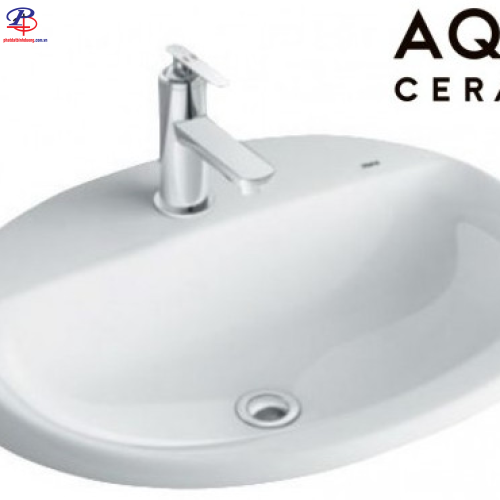 Chậu Rửa Lavabo Inax AL-2395V Dương Vành Aqua Ceramic (Thiết bị vệ sinh giá rẻ tại Bình Dương)