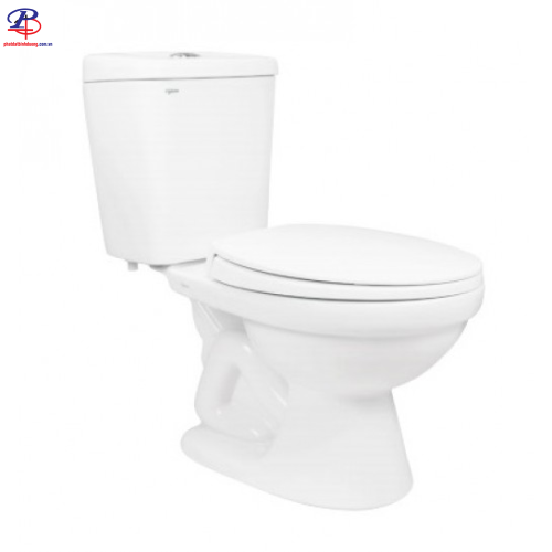 Bồn Cầu Viglacera VT34 2 Khối Nắp Êm (Thiết bị vệ sinh chính hãng tại Bình Dương)