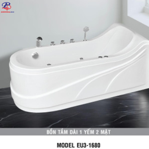 Bồn Tắm EU3-1680 (Chân Yếm) - Acrylic (Thiết Bị Vệ Sinh Giá Rẻ Bình Dương)