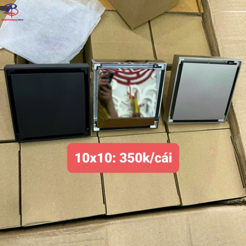 Thoát sàn Inox 304 (100x100) - mờ, bóng, đen