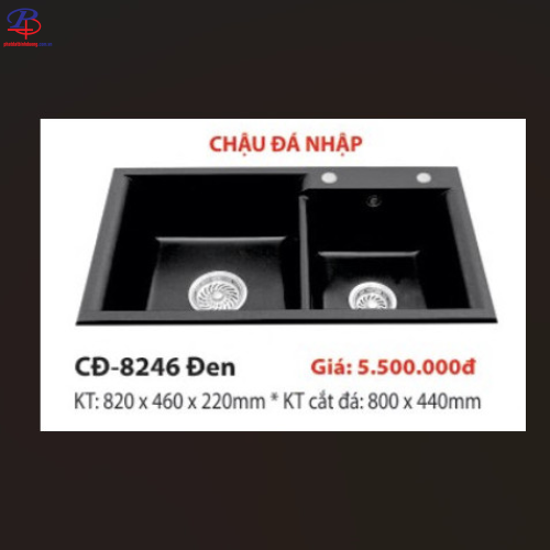 Chậu Chén CĐ - 8246 ĐEN