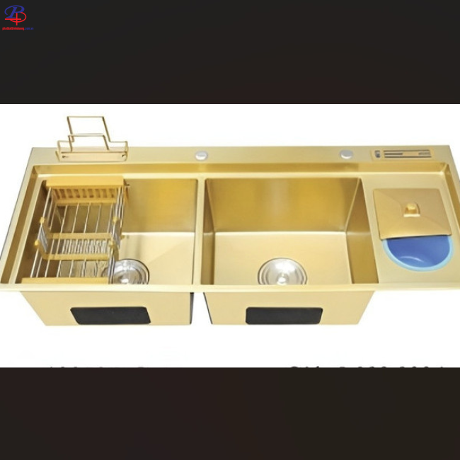 Chậu Chén Inox LI-12050B GOLD (Thiết bị vệ sinh giá rẻ tại Bình Dương)