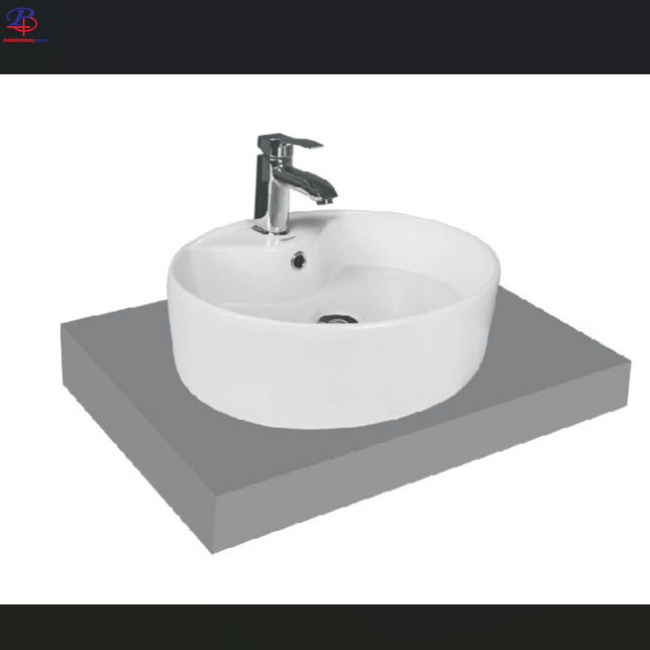 Chậu Rửa Mặt Lavabo Viglacera CD19 Đặt Bàn Tròn (Thiết bị vệ sinh chất lượng tại Bình Dương)