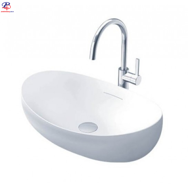 Chậu Rửa Mặt Lavabo TOTO PJS01WE Đặt Bàn (Thiết bị vệ sinh chính hãng tại Bình Dương)