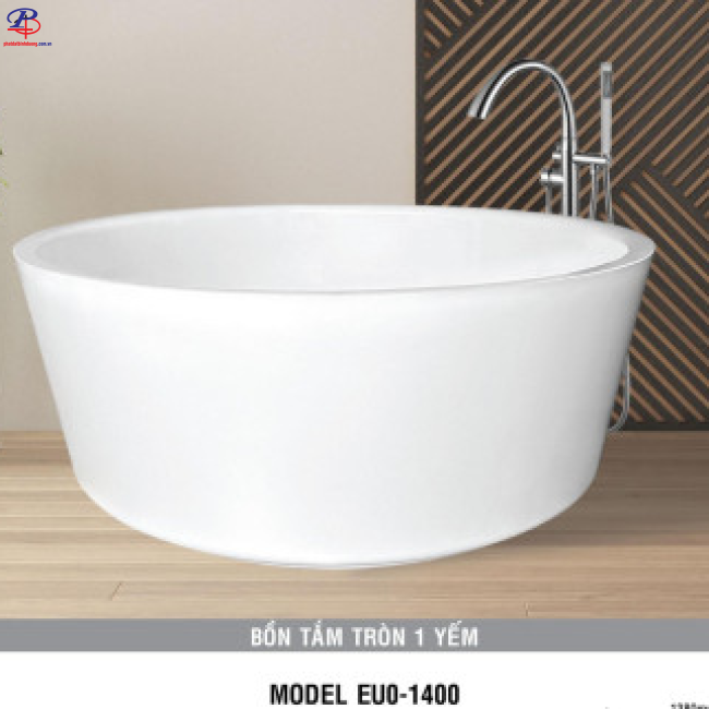 Bồn Tắm EU0-1400 (Chân Yếm) -  Milk Pearl (Thiết Bị Vệ Sinh Giá Rẻ Bình Dương)