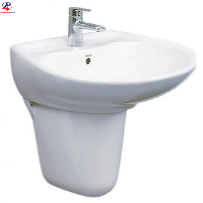 Chậu Lavabo TOTO LHT300CR Treo Tường Chân Ngắn (Thiết bị vệ sinh giá rẻ tại Bình Dương)