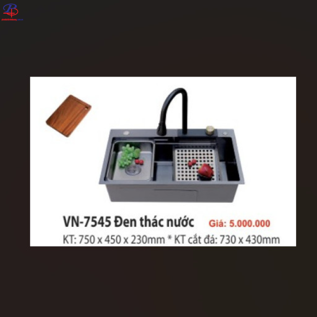 Chậu Chén VN-7545 ĐEN (304)