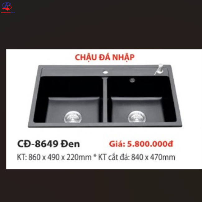 Chậu Chén CĐ - 8249 ĐEN