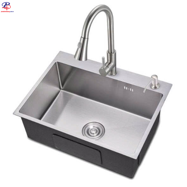 CHẬU CHÉN INOX 1 HỘC 600x450